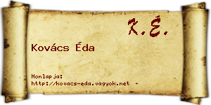 Kovács Éda névjegykártya